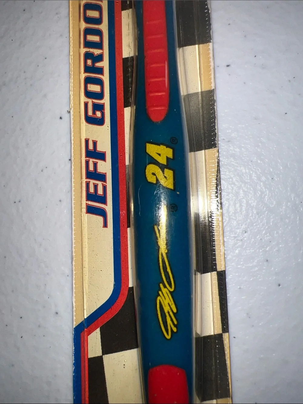 VINTAGE Jeff Gordon 24 Racing Themed Toothbrush  2003 - Blue & Red